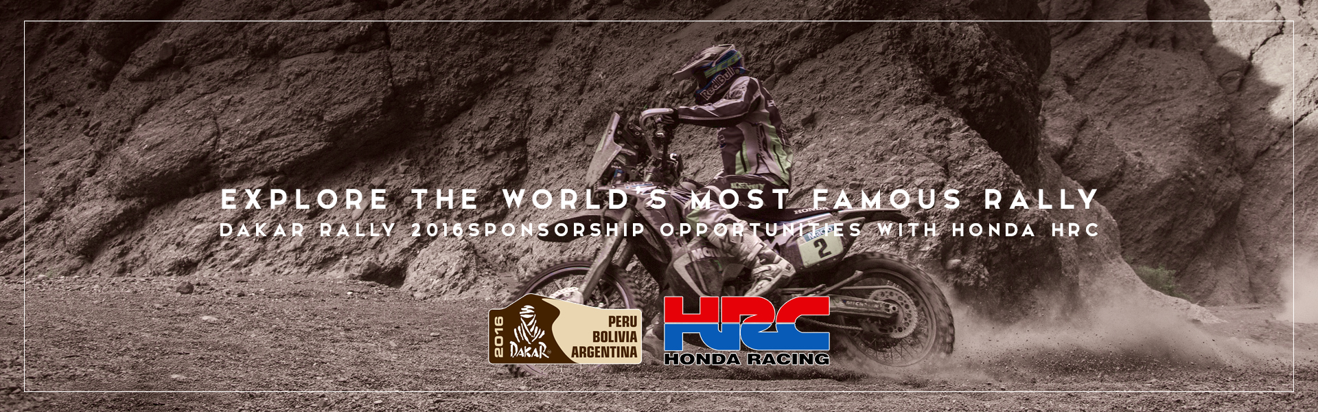 Dakar rally 2016 Honda HRC Sponsorship