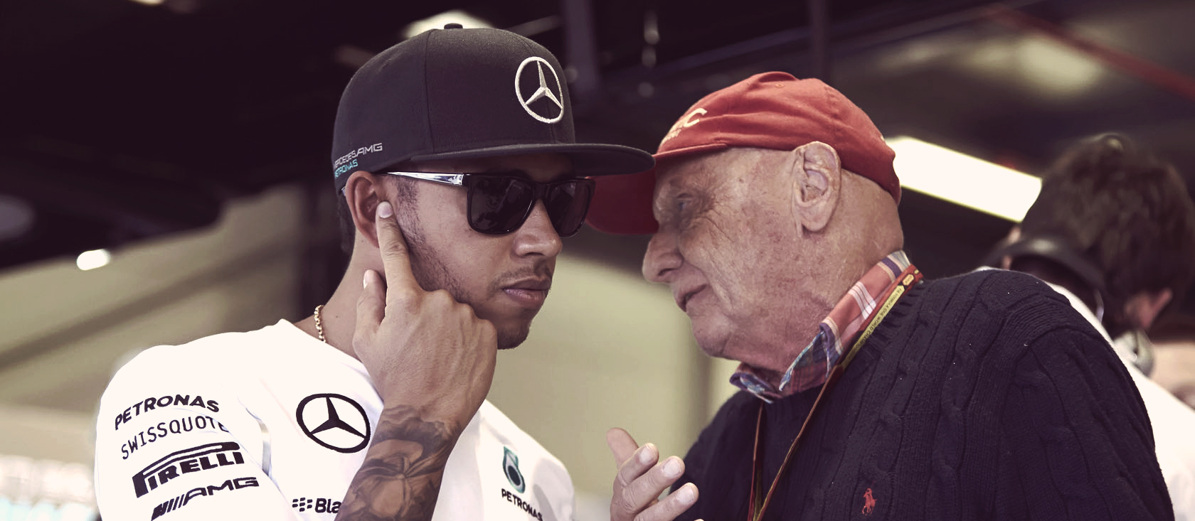 Lewis Hamilton Niki Lauda Mercedes F1 2014