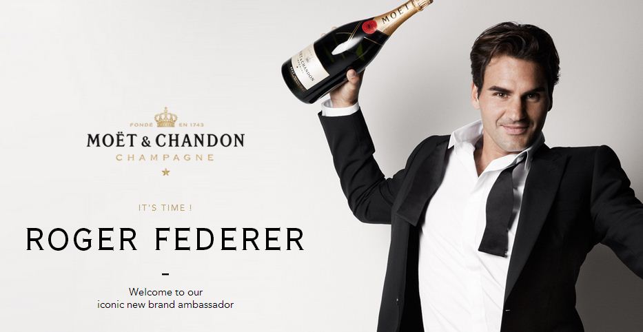 Roger federer moet Chandon