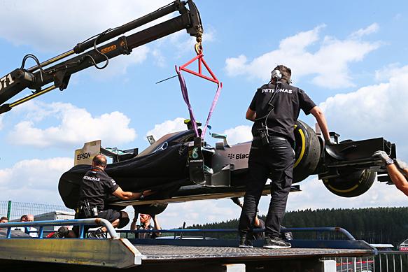 Formula One: Rosberg fastest in both Friday practice sessions before tyre blowout, RTR Sports