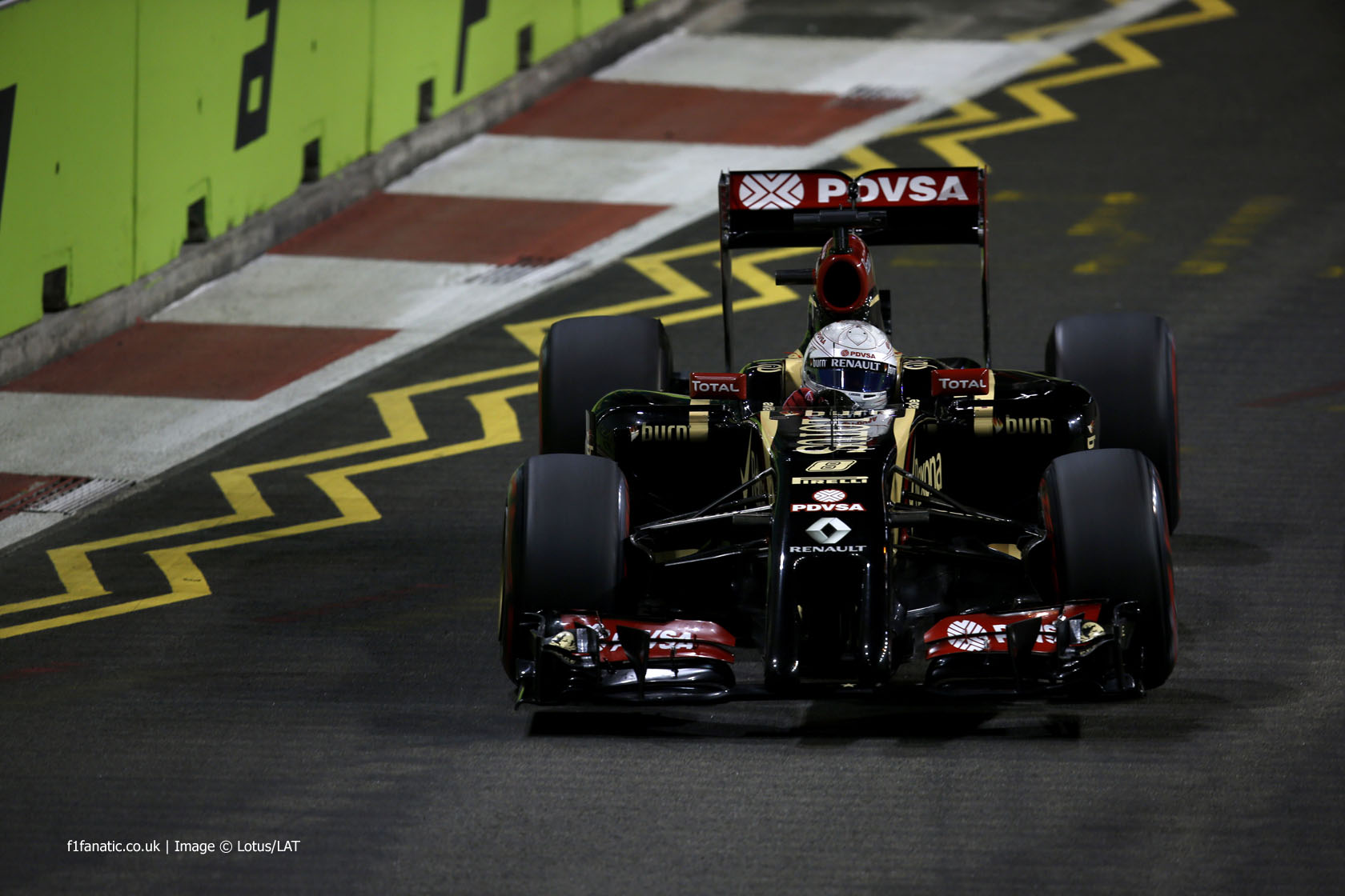 Romain Grosjean, Lotus, Singapore, 2014