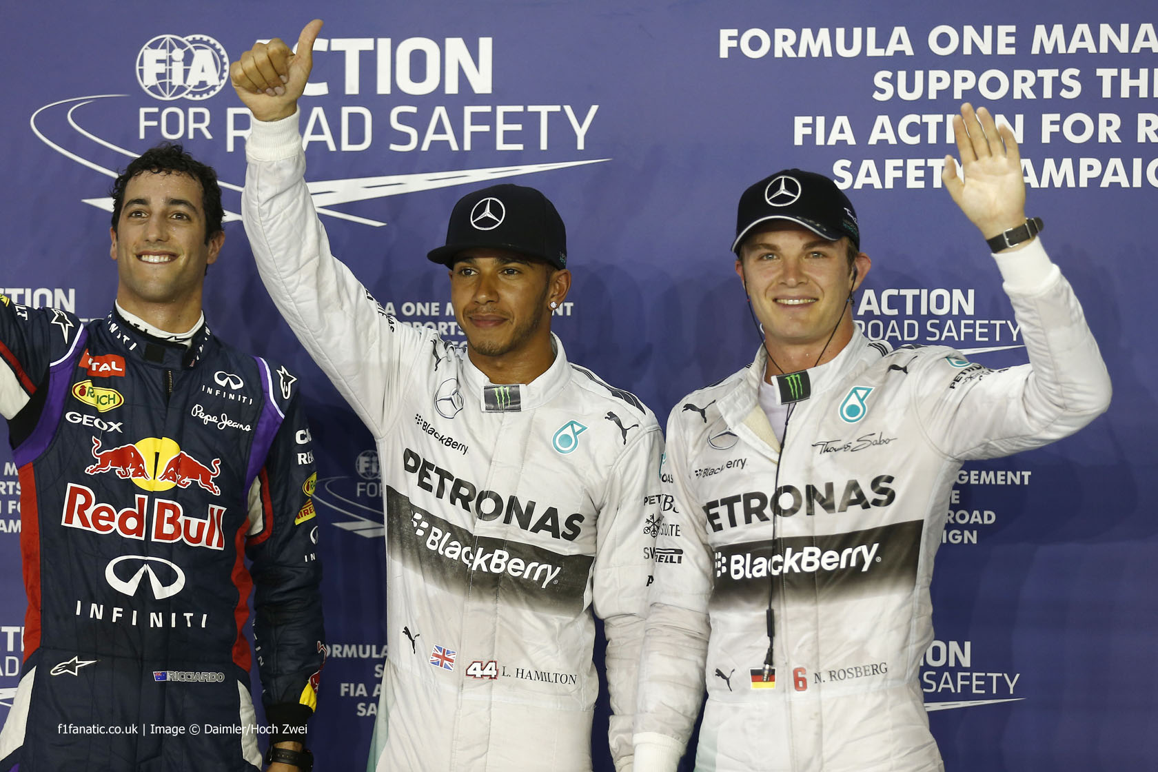 Daniel Ricciardo, Lewis Hamilton, Nico Rosberg, Singapore, 2014