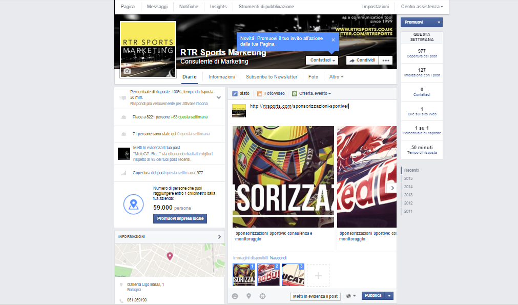 rtr sports marketing facebook tendenze2